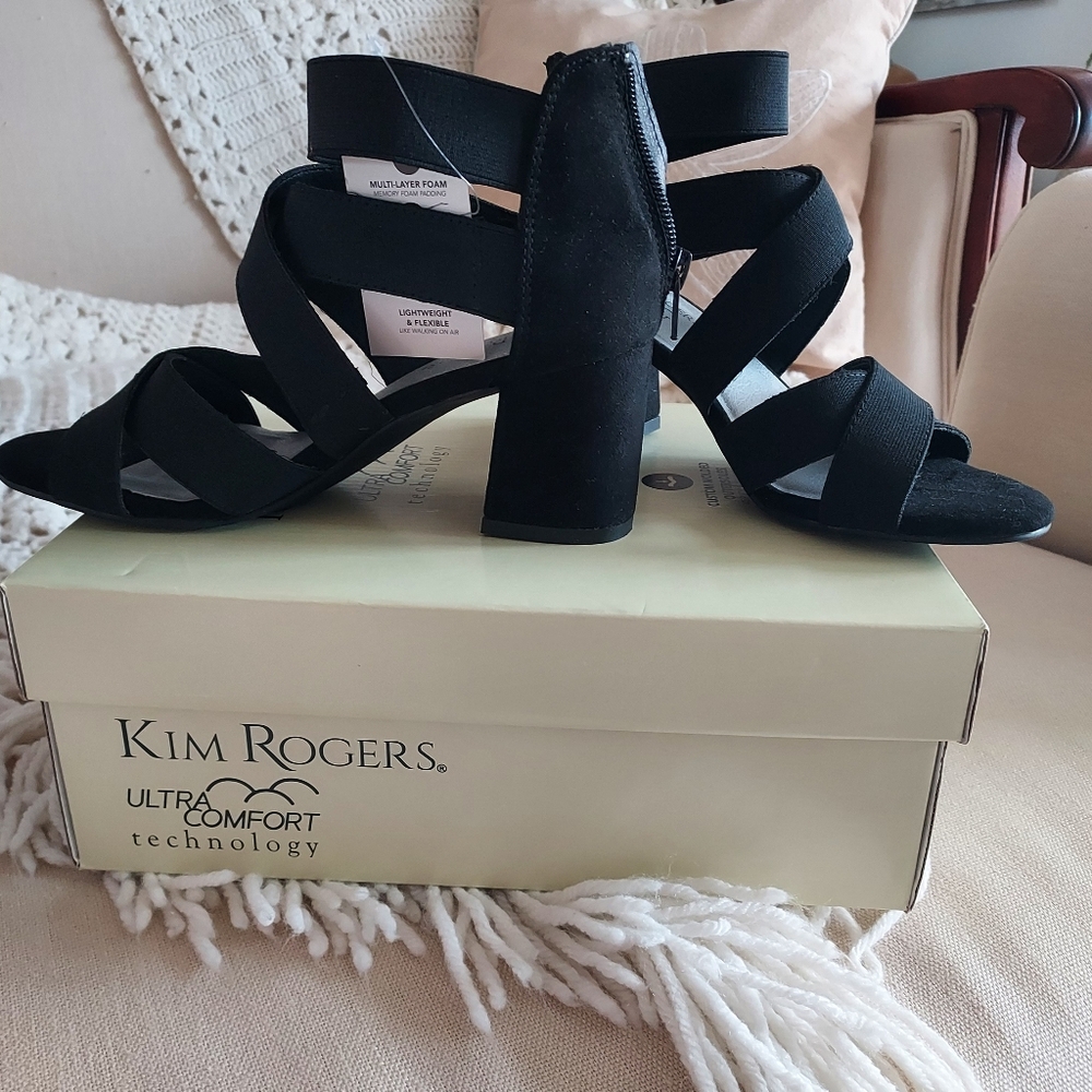 New black strappy Kim Rogers shoes